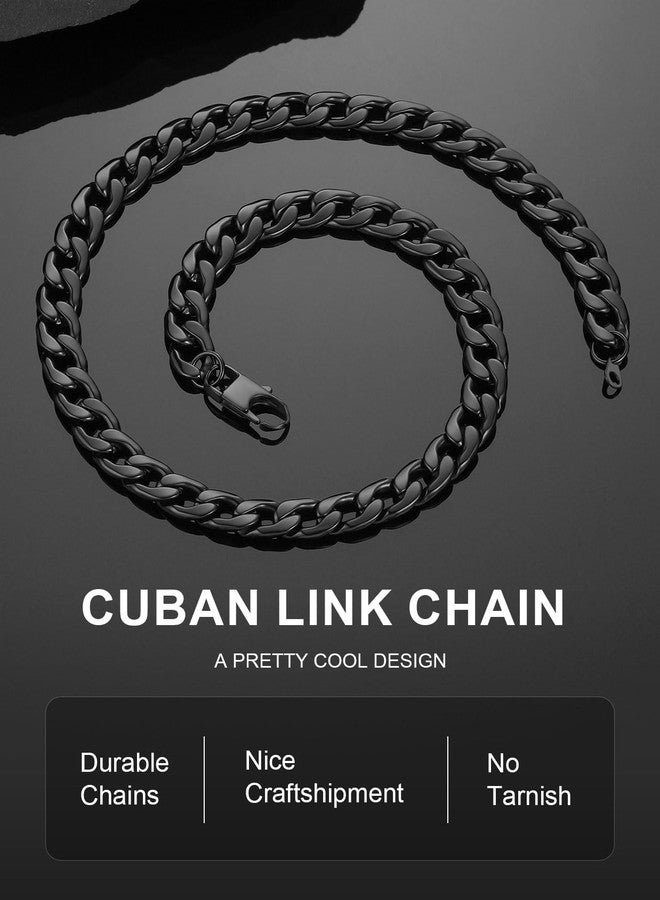 ChainsPro Curb Link Chain Necklace For Men 12mm 18 inch Rapper Chunky Jewelry Gift Black - Image 5